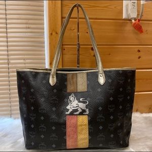 Authentic MCM Visetos Princess Lion Tote